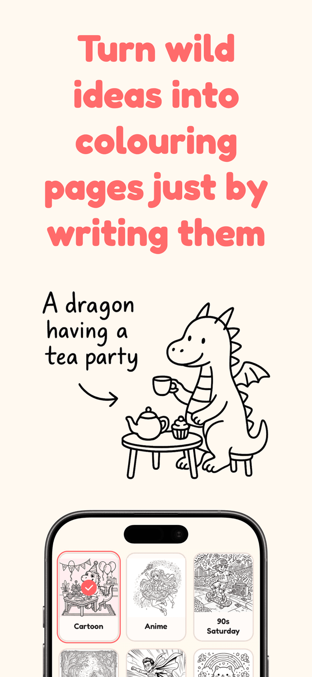 Crayon Dreaming app showing the creation screen