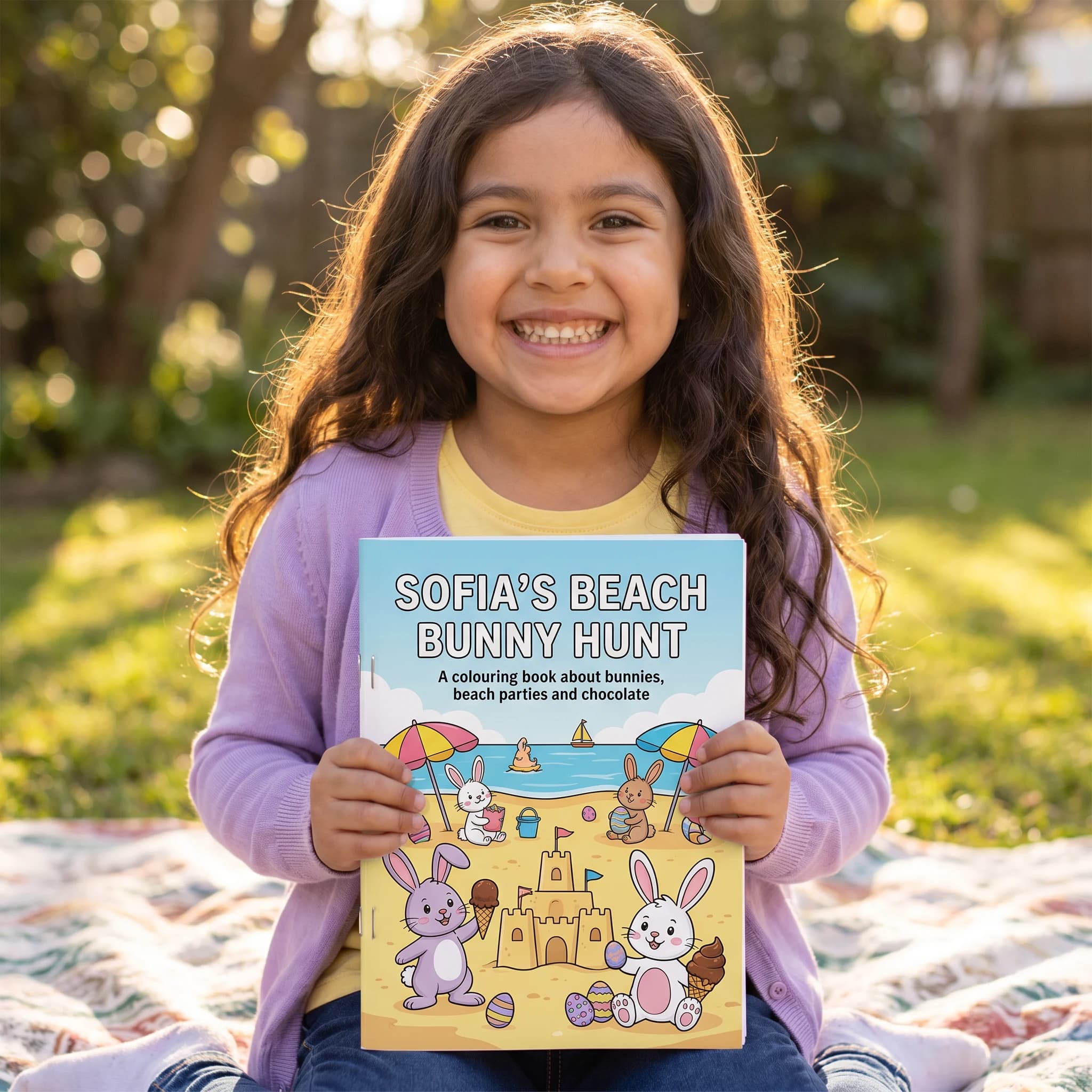 A printed colouring book made from a child's own creations